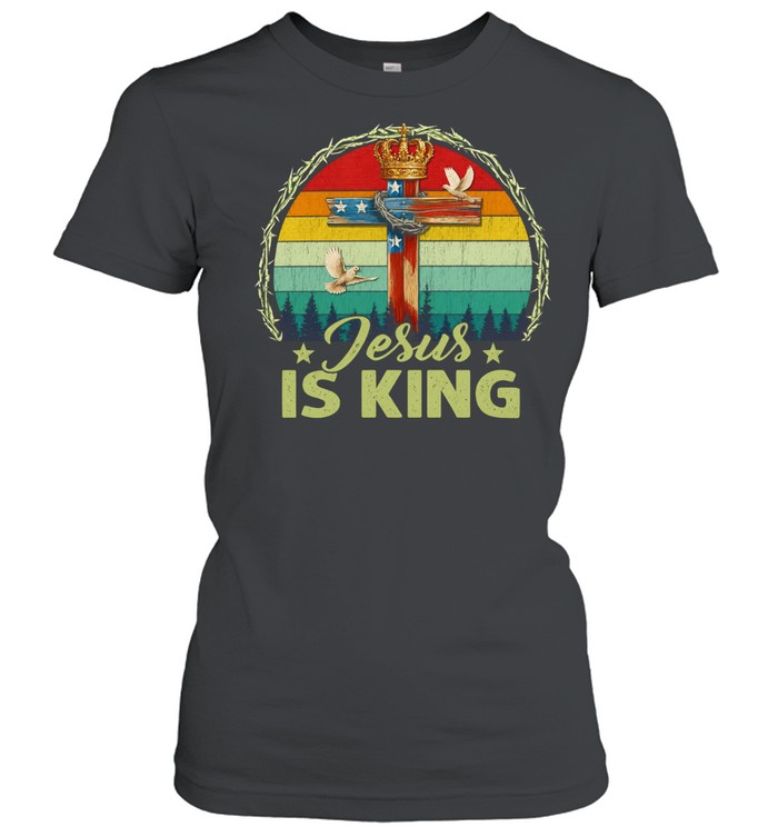 Jesus is king crown of thorns christian Women T-Shirt
