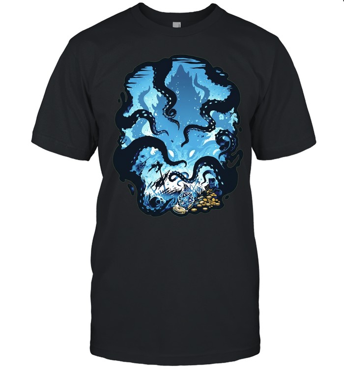 Kraken Dungeons and Dragons Nautical Underwater Sea Creature Fantasy RPG Gaming Unisex T-Shirt