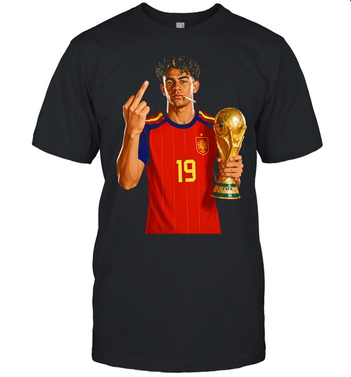 Lamine Yamal 19 Spain ’26 World Cup smoking middle finger trophy Unisex T-Shirt