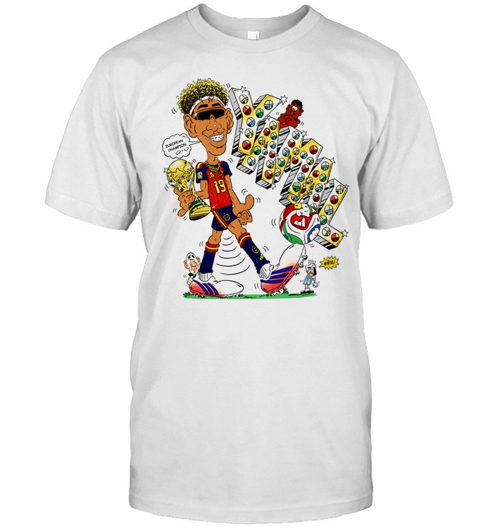 Lamine Yamal No 19 Spain National Football Team Caricature Unisex T-Shirt