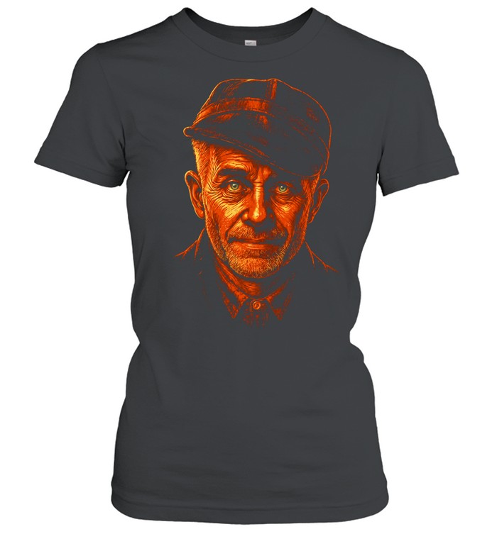 Old Man Portrait artistic illustration Women T-Shirt