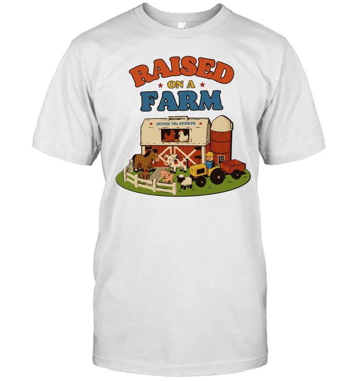 Raised on a Farm Super 70s Sports vintage style Unisex T-Shirt
