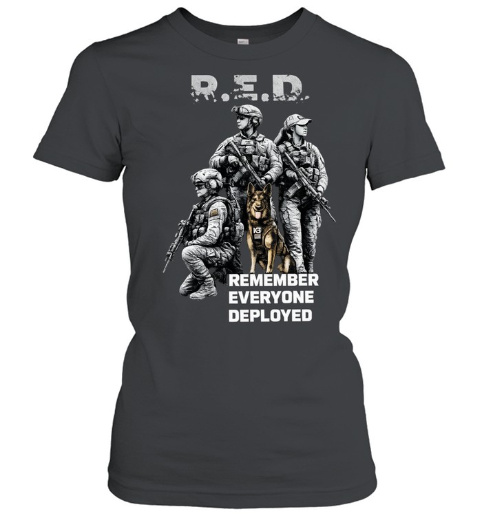 RED Remember Everyone Deployed military Women T-Shirt