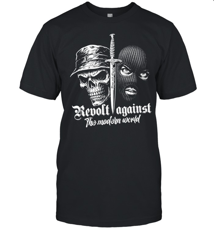Revolt Against the Modern World Skull and Balaclava Unisex T-Shirt