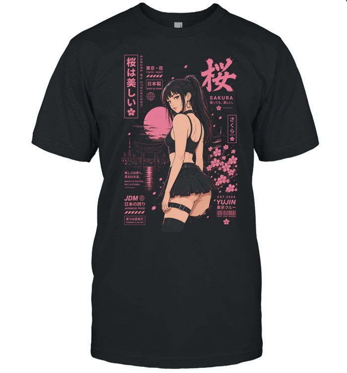 Sakura Tokyo Night Japanese Pride Unisex T-Shirt