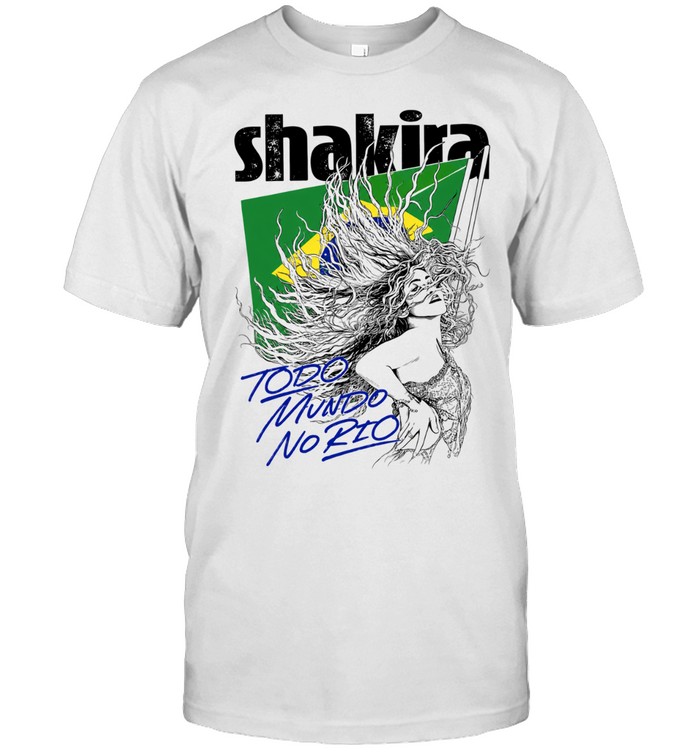 Shakira todo mundo no Rio Brazil flag Unisex T-Shirt