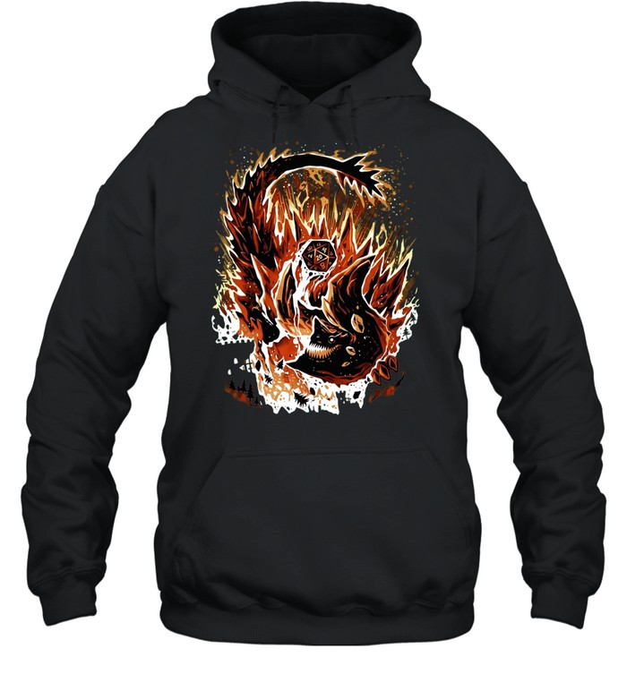 Tarrasque Dungeons and Dragons Natural 20 Dice Monster Tabletop Roleplay Game Hoodie
