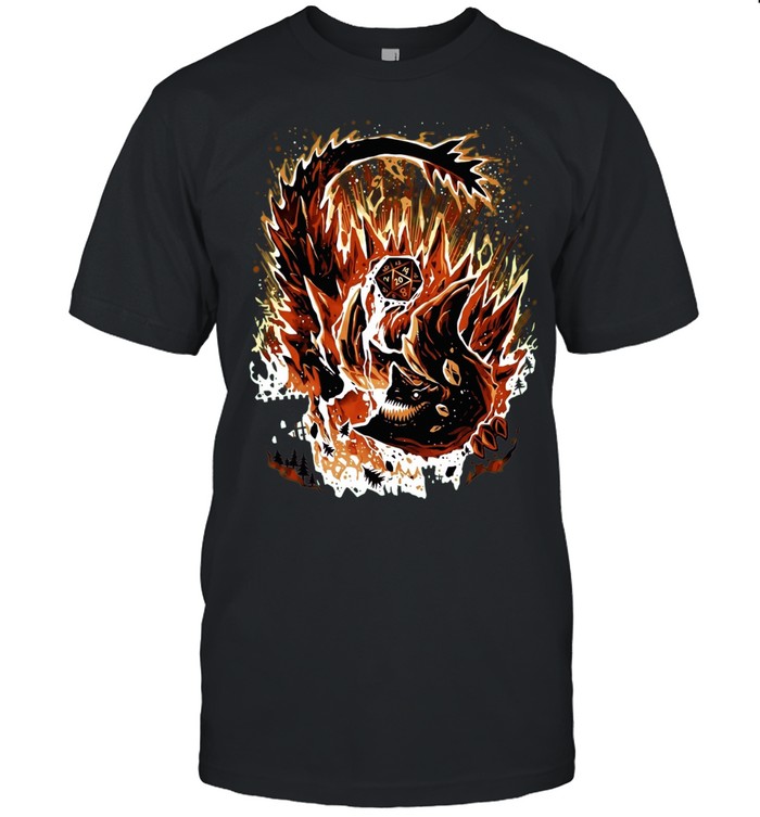 Tarrasque Dungeons and Dragons Natural 20 Dice Monster Tabletop Roleplay Game Unisex T-Shirt