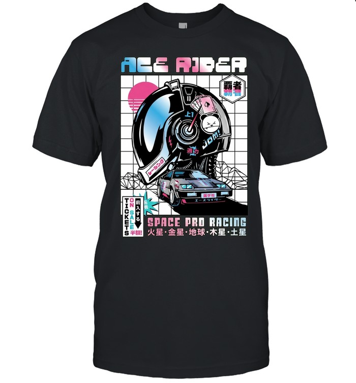 Ace Rider Space Pro Racing Retro Cyberpunk Aesthetic Unisex T-Shirt