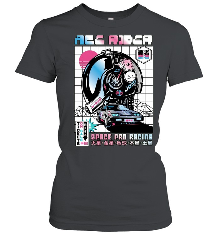 Ace Rider Space Pro Racing Retro Cyberpunk Aesthetic Women T-Shirt