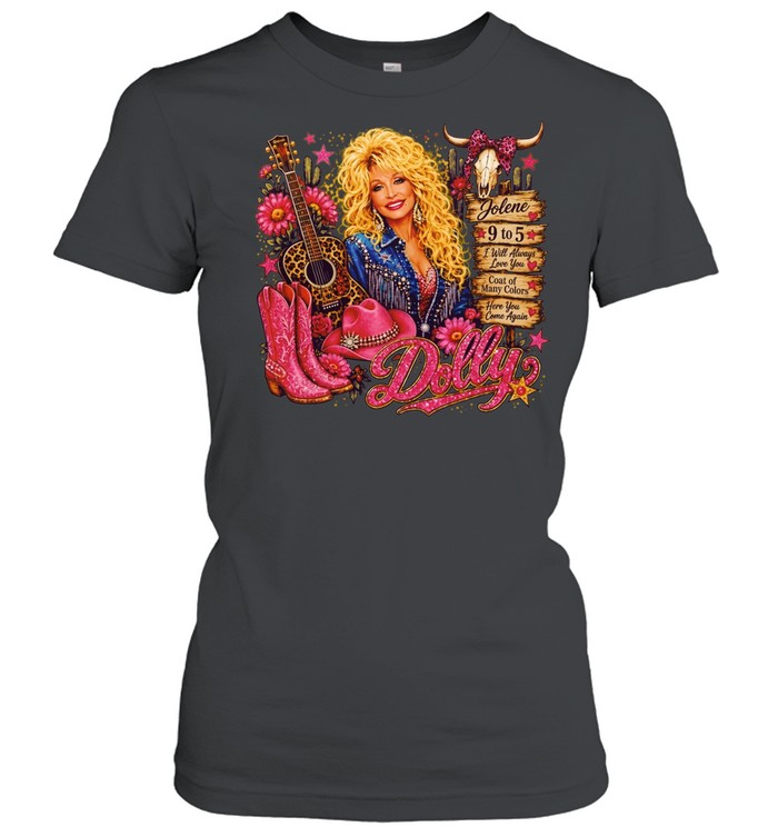 Dolly Parton Pink Boots & Hits Tracklist Memorial Women T-Shirt