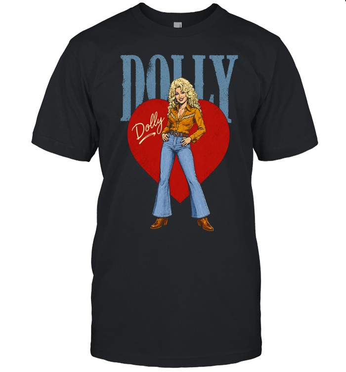Dolly Parton red heart retro western Unisex T-Shirt