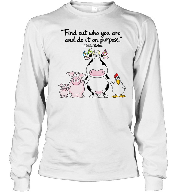 Find out who you are and do it on purpose cartoon cow pigs chicken birds Women T-Shirt