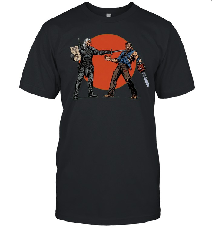 Geralt of Rivia The Witcher Ash Williams Evil Dead Monster Contract Unisex T-Shirt