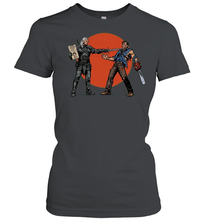 Geralt of Rivia The Witcher Ash Williams Evil Dead Monster Contract Women T-Shirt