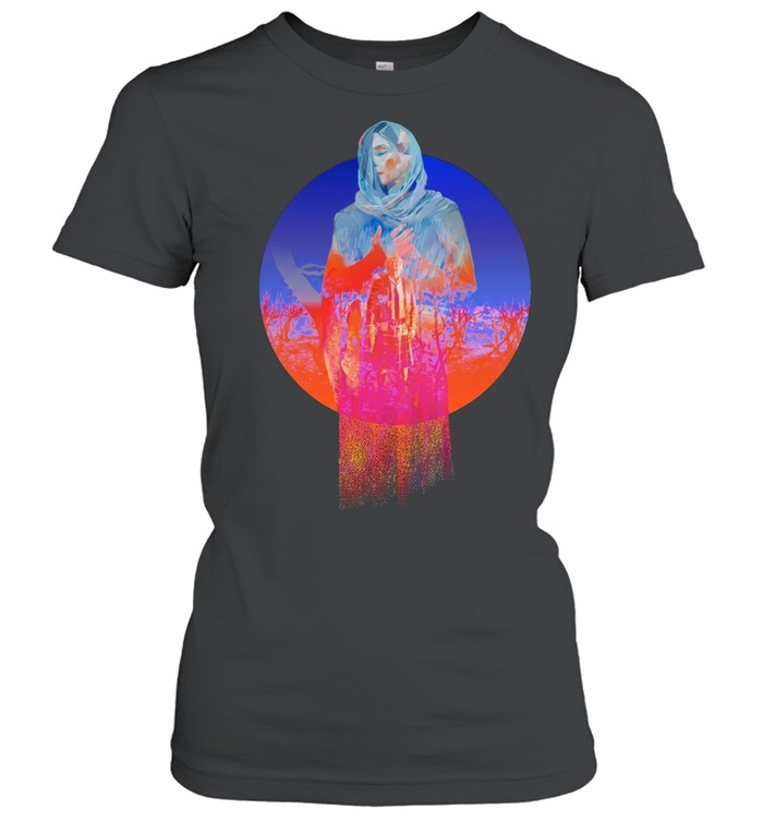 Hot Spot Eclipse Surreal Portrait mystical figure Women T-Shirt