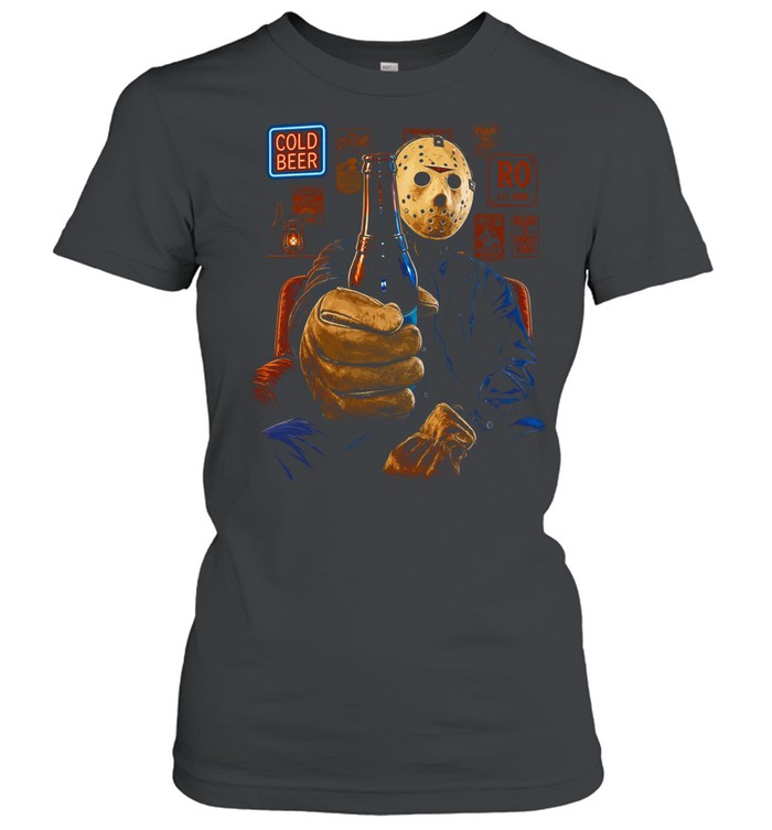 Jason Voorhees Friday the 13th Cold Beer chilling in the bar Women T-Shirt