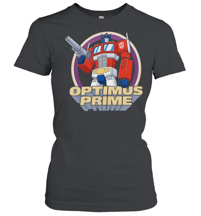 Optimus Prime Transformers Robot Holding Blaster Women T-Shirt