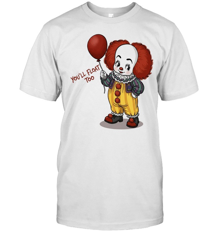 Pennywise IT You Will Float Too Chibi Horror Movie Unisex T-Shirt