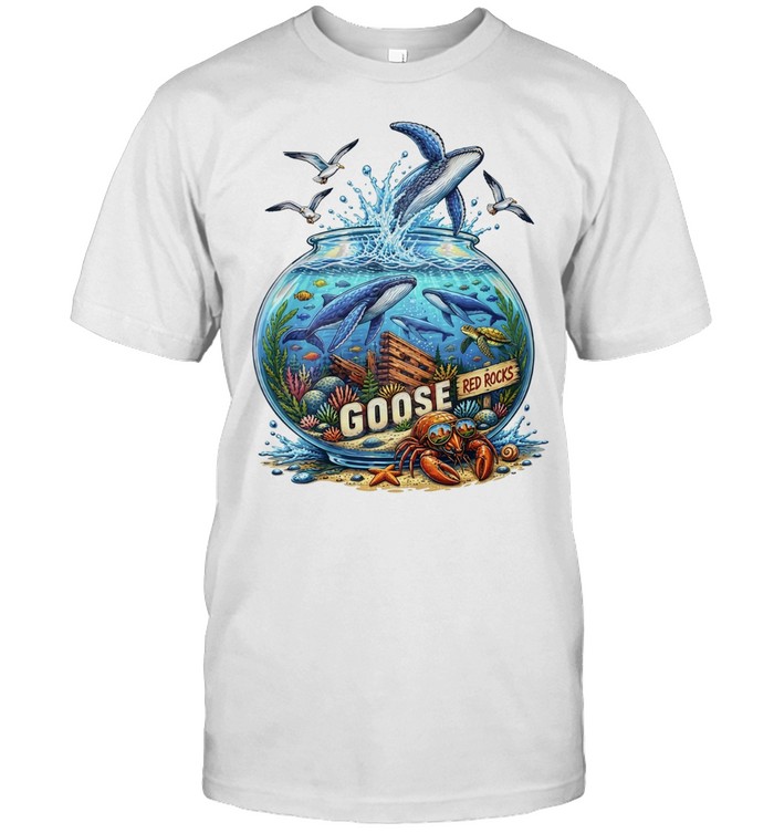 Red rocks goose whales sea turtle crab fishbowl Unisex T-Shirt