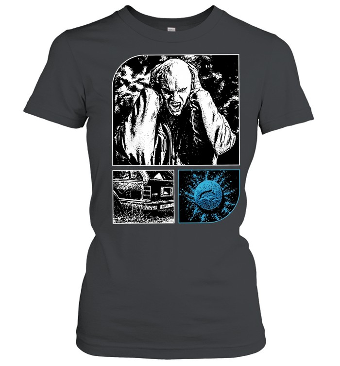 Screaming Man Car and Dolphin Graphic Women T-Shirt