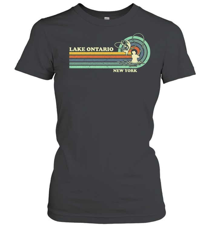 Summer Fishing New York Ontario Lake Women T-Shirt