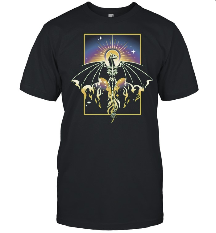 Undead Skeleton Dragon Phoenix Fire Spiritual Celestial Celestial Being Unisex T-Shirt