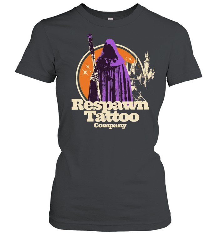 Wizard Respawn Tattoo Company Grim Reaper Castle Women T-Shirt