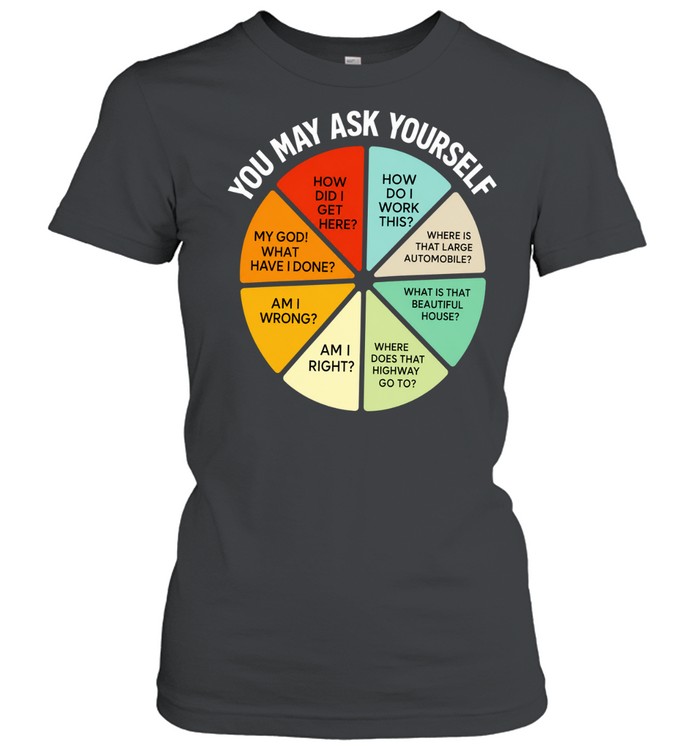 You May Ask Yourself Talking Heads Pie Chart Women T-Shirt