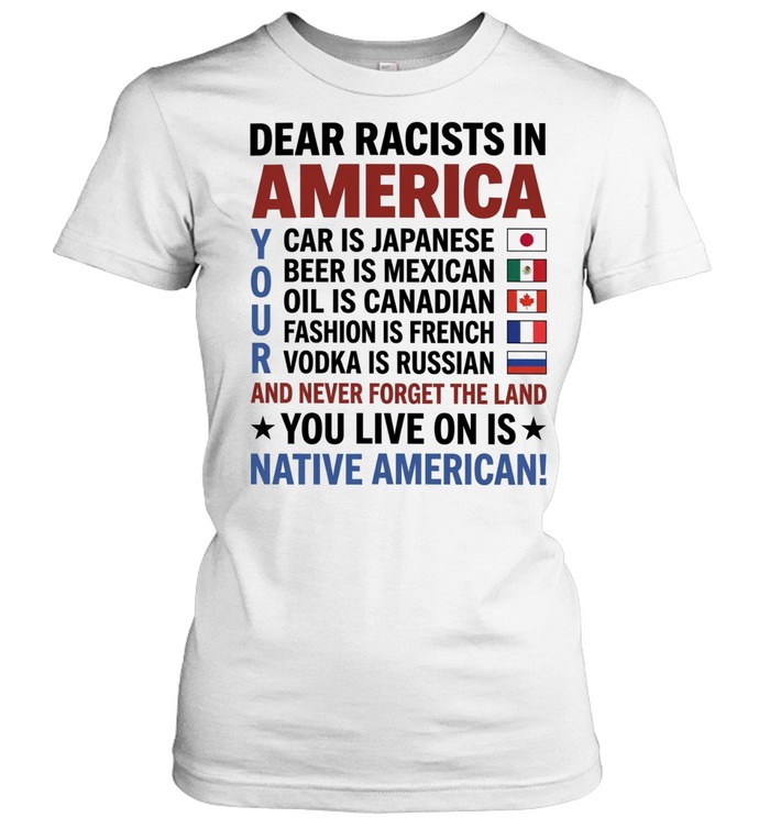 Dear Racists in America Native American Land Quote Women T-Shirt