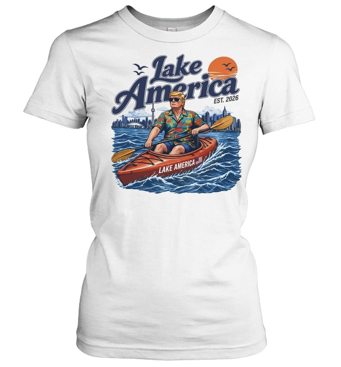 Donald Trump Lake America 2026 Kayaking Hawaiian Women T-Shirt
