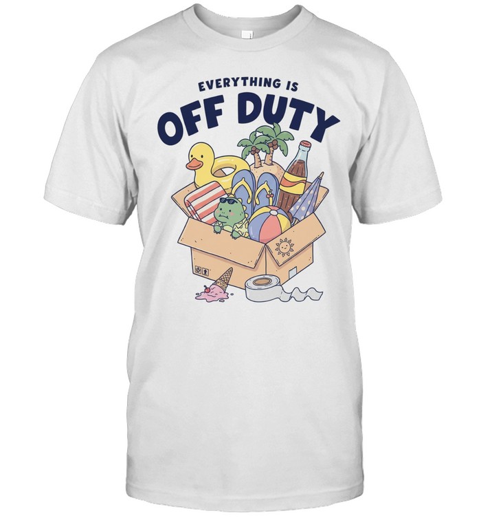 Everything is off duty cartoon beach vacation items box Unisex T-Shirt