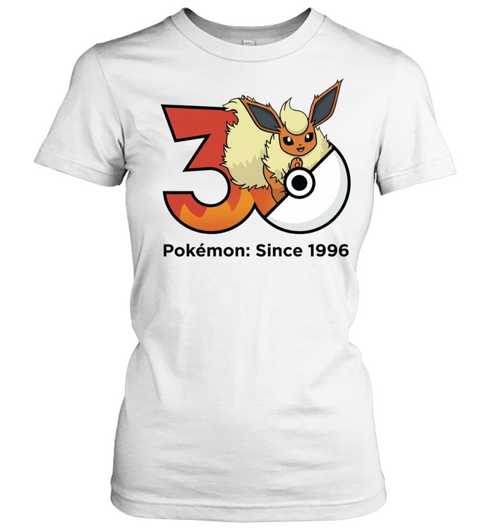 Flareon Eevee Pokemon 30th Anniversary Since 1996 Women T-Shirt