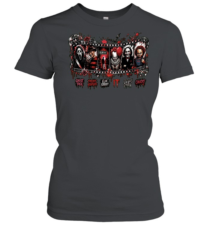 Ghostface Freddy Krueger Elm Street Pennywise Jigsaw Chucky horror movie Women T-Shirt