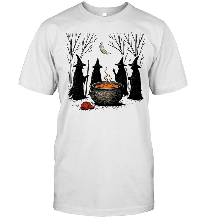 Halloween witches red hat cauldron Unisex T-Shirt