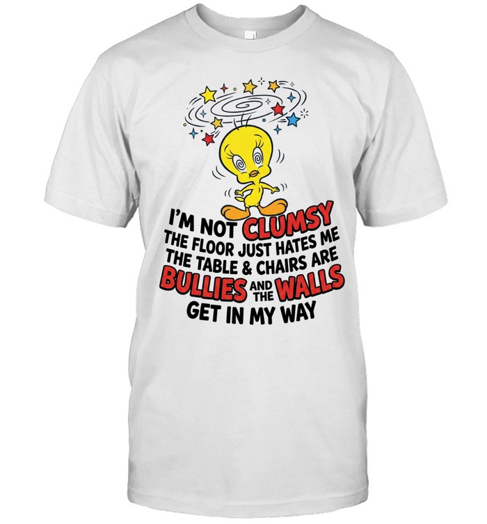 I'm Not Clumsy Funny Cute Yellow Bird Dizzy Stars Graphic Unisex T-Shirt
