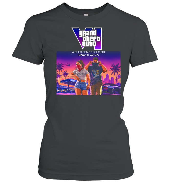 Lucia Jason Grand Theft Auto Video Game An Extended Look Now Playing Women T-Shirt