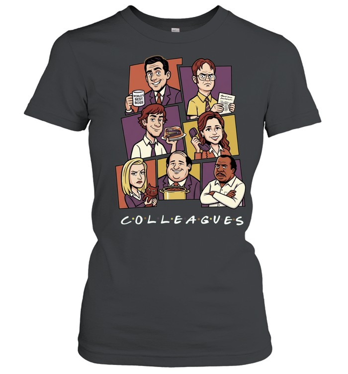 Michael Scott Dwight Schrute Jim Halpert Pam Beesly The Office Colleagues Women T-Shirt