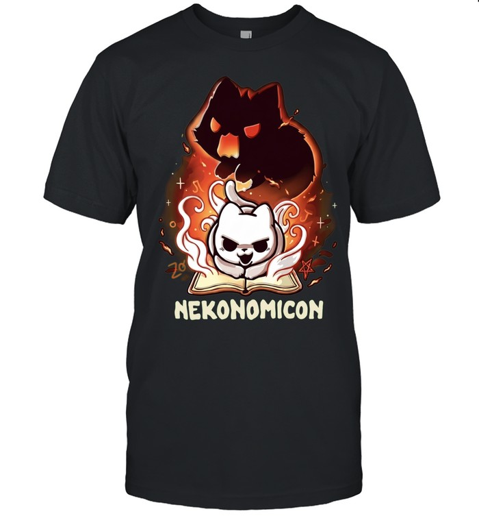 Nekonomicon cat summoning dark spirit horror occult magic spell book Unisex T-Shirt