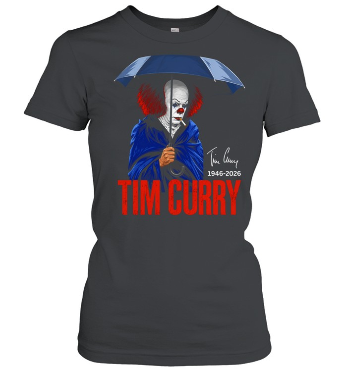 Pennywise IT Tim Curry 1946 2026 Memorial tribute fan art actor horror film Women T-Shirt