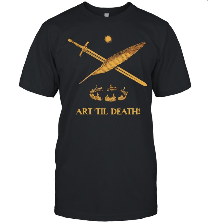 Quill sword and broken crown art til death vintage Unisex T-Shirt