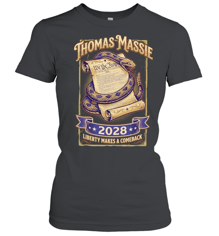 Ron Paul Thomas Massie 2028 Liberty Campaign Support Women T-Shirt