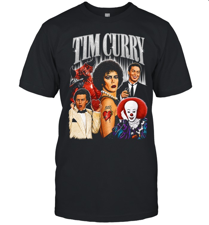 Tim Curry Darkness Frank-N-Furter Pennywise Character Montage Tribute Unisex T-Shirt