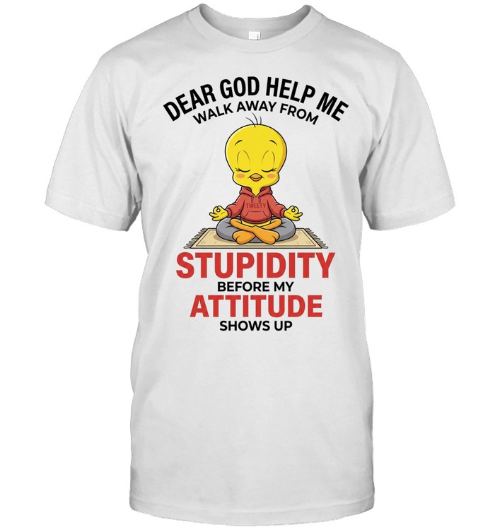 Dear God Help Me Walk Away From Stupidity Funny Unisex T-Shirt