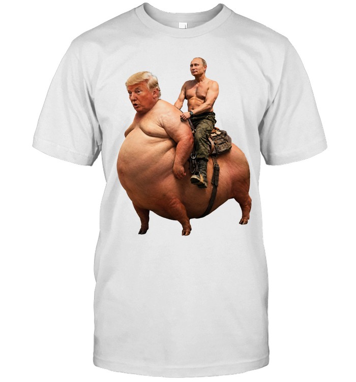 Donald Trump Pig Vladimir Putin Riding meme Unisex T-Shirt