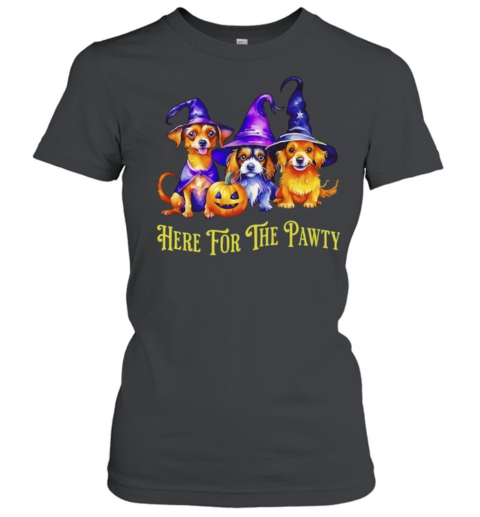 Halloween Here For The Pawty Women T-Shirt