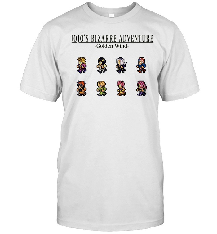 Jojos Bizarre Adventure Golden Wind eight pixel art characters Unisex T-Shirt