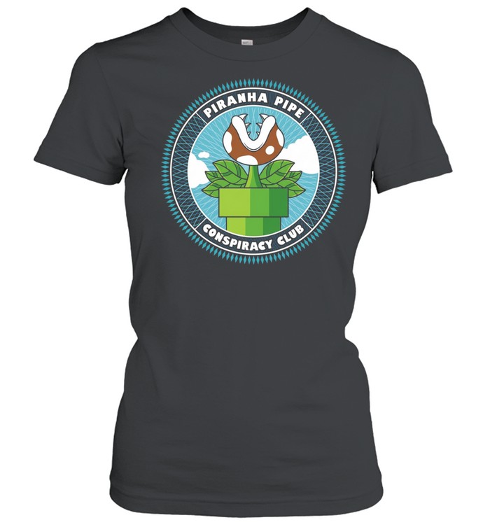 Piranha Pipe Conspiracy Club Super games parody logo Women T-Shirt