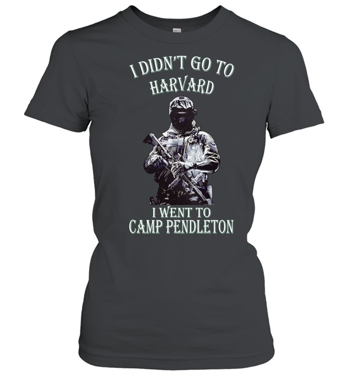 Soldier I Didn’t Go to Harvard I Went to Camp Pendleton Women T-Shirt