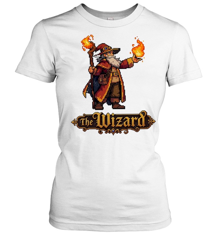 The Wizard Pixel Art fantasy rpg magic Women T-Shirt